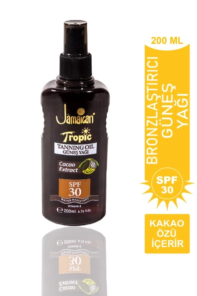 Jamaican Tropic Güneş Yağı Kakao SPF30 200 ml