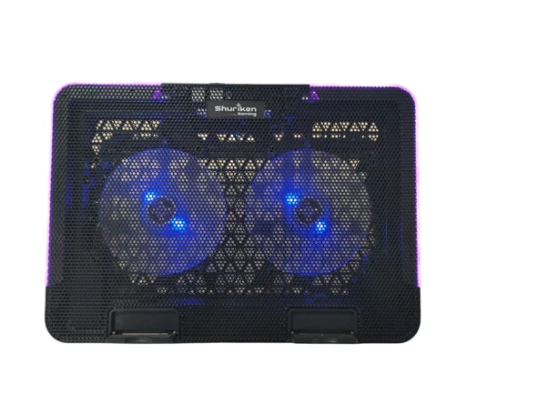 Shuriken ES4-SAMUI Laptop Soğutucu Stant 5 Kademeli -  2 FAN - RGB - 2 Port USB  (15>17") - 2