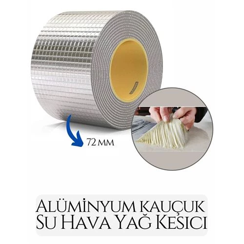 72 mm Su Hava Yağ Kesici İzolasyon Bandı 2 Metre