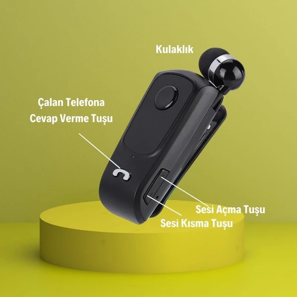 Kulaklık Telefon Bağlantılı Yüksek Ses Kalitesi Dahili Mikrofan Makaralı Bluetooth Kulaklık - 7