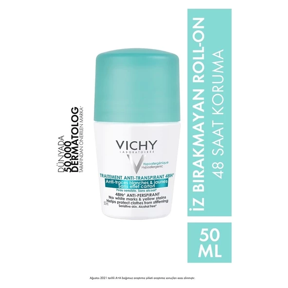 Vichy İz Bırakmayan Terleme Karşıtı 48 Saat Etkili Roll On 50 ml