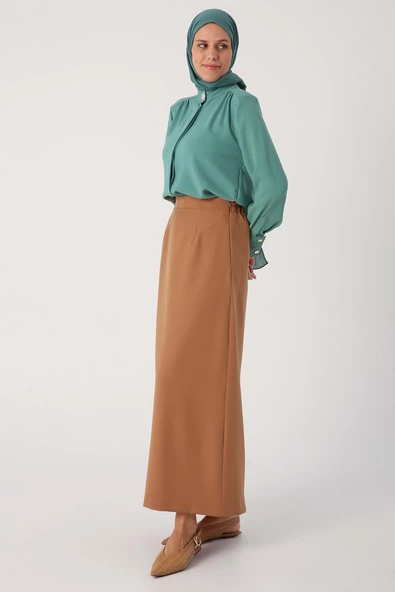 Hardal-Beli Lastikli Kalem Etek - Resim 3