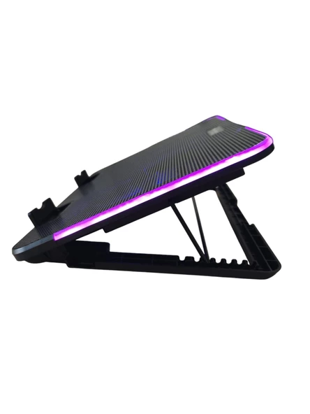 Shuriken ES4-SAMUI Laptop Soğutucu Stant 5 Kademeli -  2 FAN - RGB - 2 Port USB  (15>17") - 3