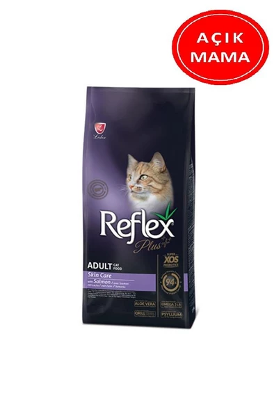 Reflex Plus Cat Skin Care Somonlu Kedi Tüy Sağlığı Maması 1 kg AÇIK