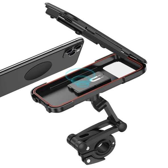 Newface CA101 Su Geçirmez Motosiklet Telefon Tutucu - Siyah - 3