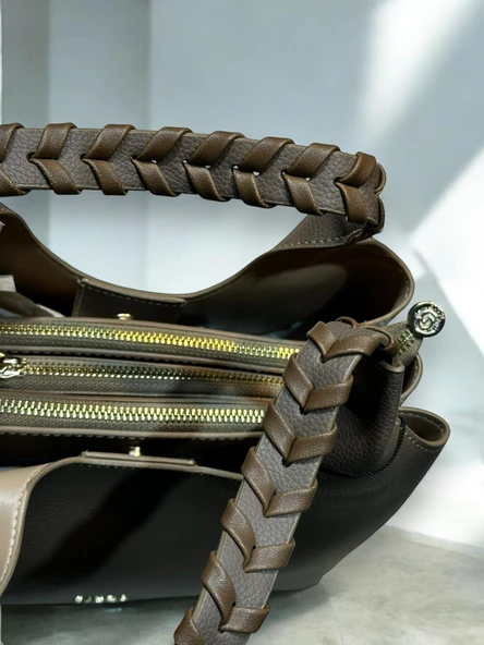 İSOLA El Ve Kol Çantası Olarak Tasarlanmış Suni Deri Bayan Omuz Çantası SL.7363477144VZN - Resim 7