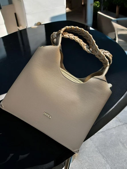 İSOLA El Ve Kol Çantası Olarak Tasarlanmış Suni Deri Bayan Omuz Çantası SL.7363477144VZN - Resim 5