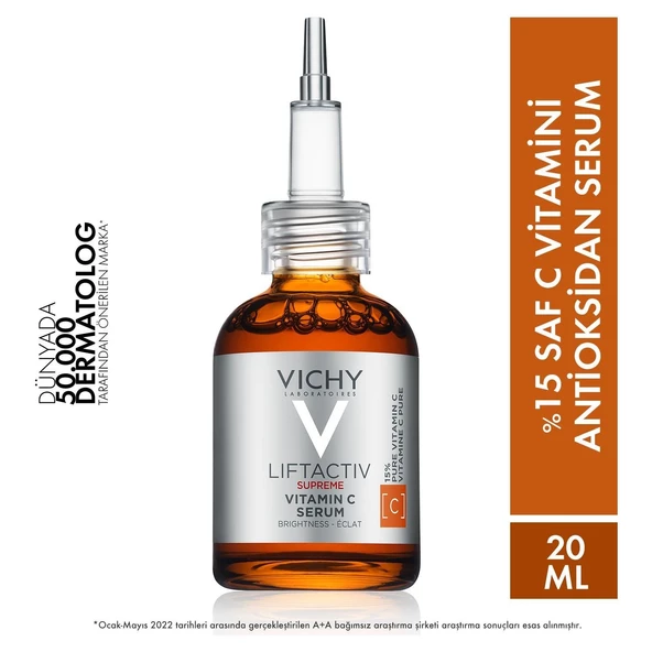 Vichy Liftactiv Supreme %15 Saf C Vitamini Aydınlatıcı Antioksidan Serum 20 ml