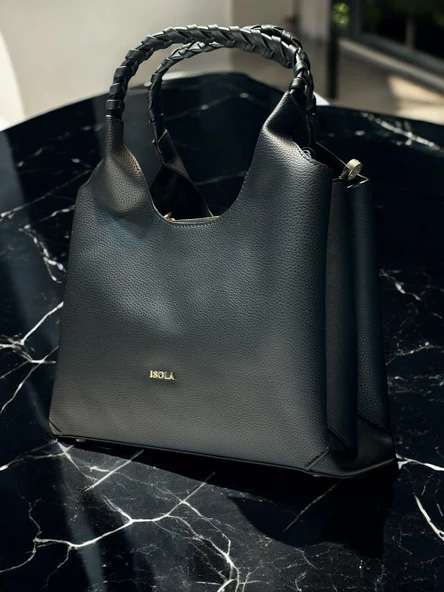 İSOLA El Ve Kol Çantası Olarak Tasarlanmış Suni Deri Bayan Omuz Çantası SL.7363477144SYH - Resim 3