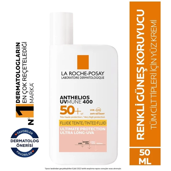 La Roche-Posay  Anthelios Uvmune 400 Tinted Fluid :Spf 50+ 50 ml