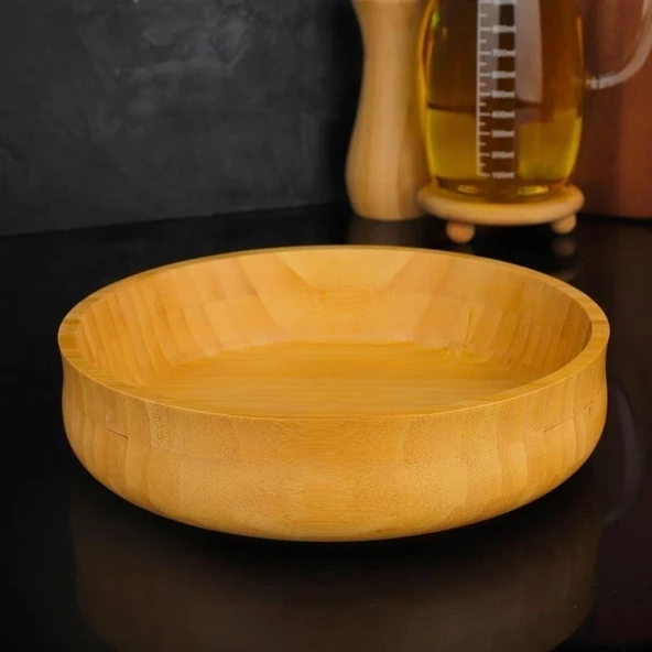 Mien Dayanıklı Bambu Bohem Kase 24 cm Büyük Boy (L) 1 Adet 7B123 - 2