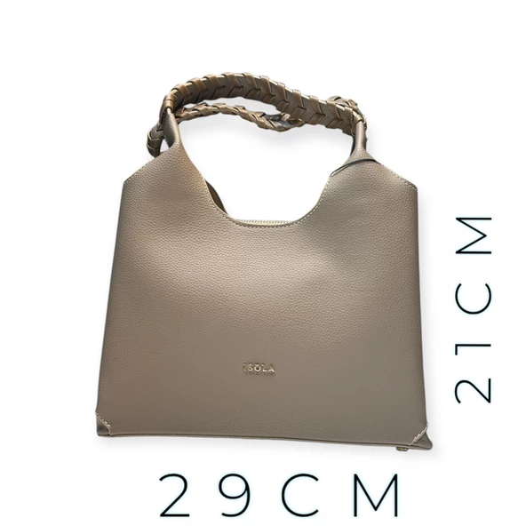İSOLA El Ve Kol Çantası Olarak Tasarlanmış Suni Deri Bayan Omuz Çantası SL.7363477144VZN - Resim 2
