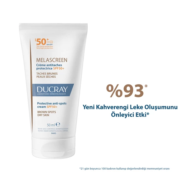 Ducray Melascreen Leke Eğilimli ve Kuru Ciltler İçin Güneş Koruyucu SPF 50+ 50 ml