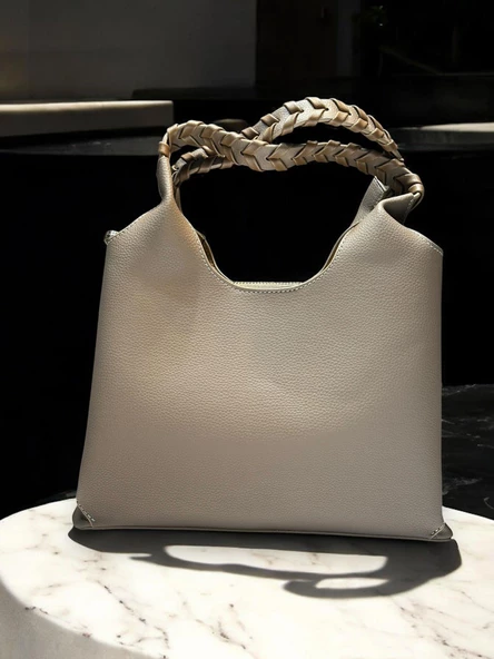 İSOLA El Ve Kol Çantası Olarak Tasarlanmış Suni Deri Bayan Omuz Çantası SL.7363477144VZN - Resim 6