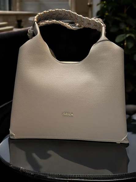 İSOLA El Ve Kol Çantası Olarak Tasarlanmış Suni Deri Bayan Omuz Çantası SL.7363477144VZN - Resim 4