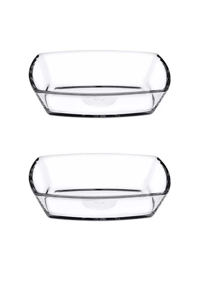 54673 Tokio Cam 2li Çerezlik Meze Servis Tabağı Kahvaltılık 14cm - 2