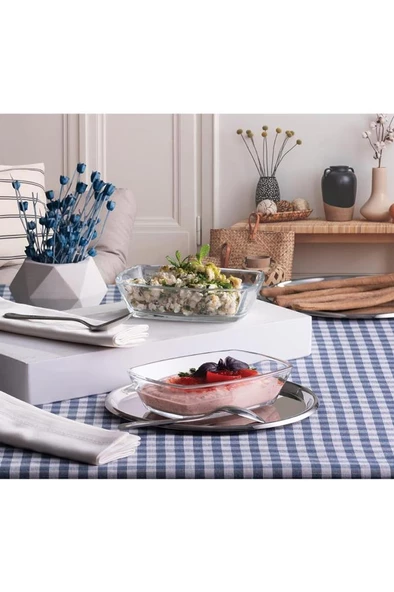 54673 Tokio Cam 2li Çerezlik Meze Servis Tabağı Kahvaltılık 14cm - 4