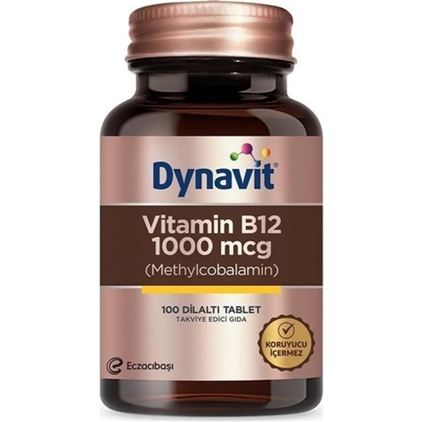 Dynavit Vitamin B12 1000 Mcg 100 Dil Altı Tablet