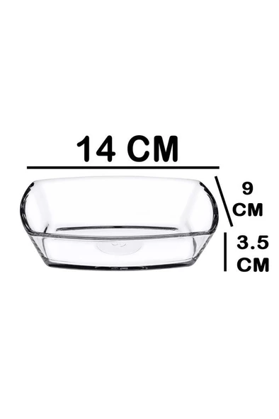 54673 Tokio Cam 2li Çerezlik Meze Servis Tabağı Kahvaltılık 14cm - 3