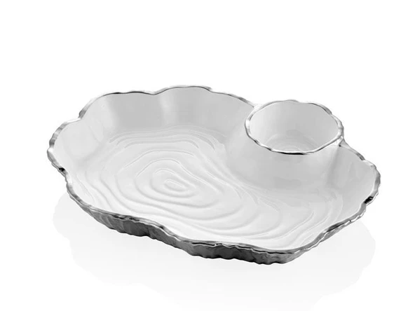 LAMEDOR UNFORMED BEYAZ SILVER SOS TABAGI 33,5X26,5X4,5 CM