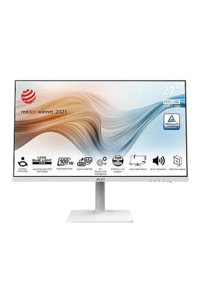 Msı Modern Md272xpw 1920X1080 (Fhd) Flat Ips 100Hz Antı-Glare Beyaz Type-C Monıtor - 2