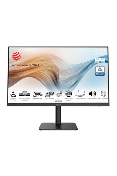 Msı Modern Md272xp 1920X1080 (Fhd) Flat Ips 100Hz Antı-Glare Type-C Monıtor - 2