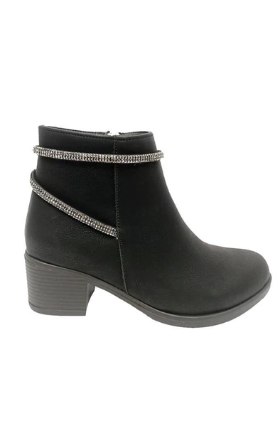 Fix 9304 Yağlı Deri Trend Fashion Fermuarlı Kadın Bot - Resim 3
