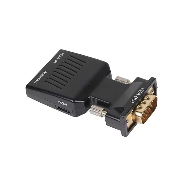 Vcom CA336A Vga Erkek To Hdmi Dişi Dönüştürücü, Siyah