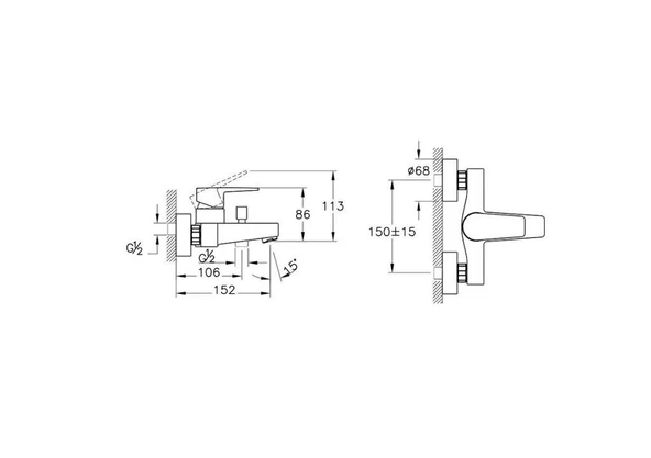 Artema Flow Square Krom Banyo Bataryası A43063 - 2