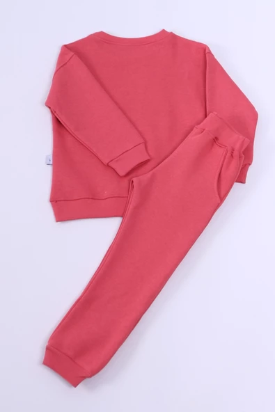 KIZ ÇOCUK EŞOFMAN TAKIMI KARAKTER BASKILI PUL PAYETLİ A59 - Resim 4