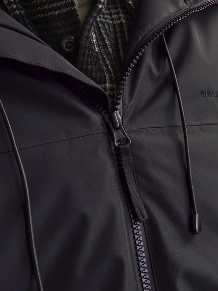 JACK JONES Erkek Softshell Su Geçirmez Siyah Mont 12262093 - 6