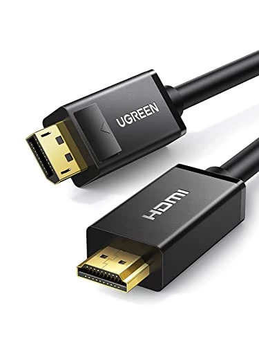 Ugreen 4K Displayport HDMI Dönüştürücü Kablo, Siyah, 2 Metre