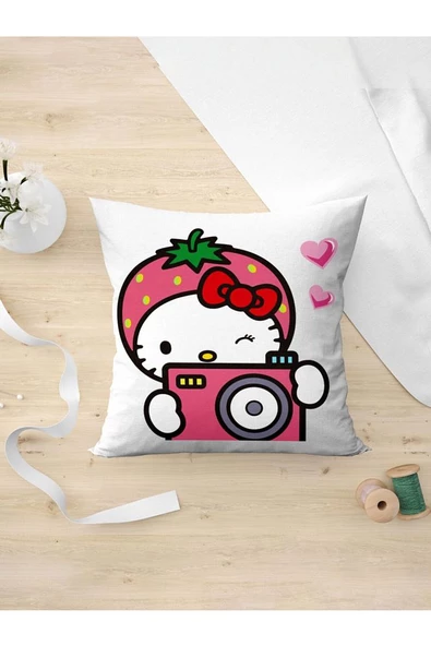 Hello Kitty Tatlı Cute Çocuk Hediye Yastık Kılıfı