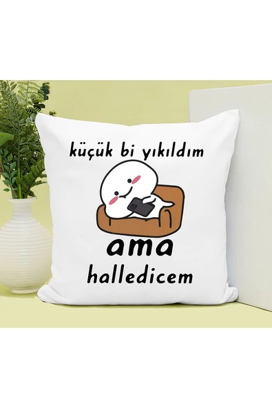 Küçük Bi Yıkıldım Tasarımlı Yastık