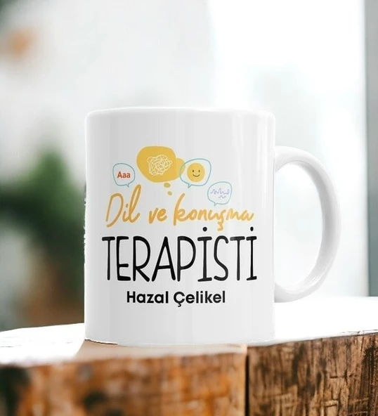 Hediyemi Dil Ve Konuşma Terapisti Kişiye Özel Kupa Bardak