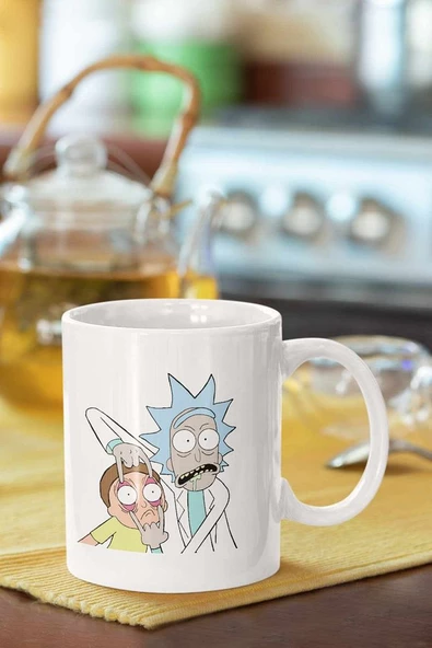 Rick And Morty Baskılı Porselen Kupa Bardak