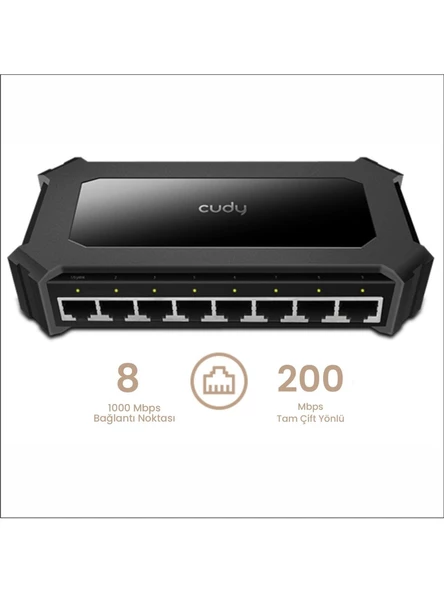 CUDY GS108D 8 PORT 10/100/1000Mbps GIGABIT SWITCH