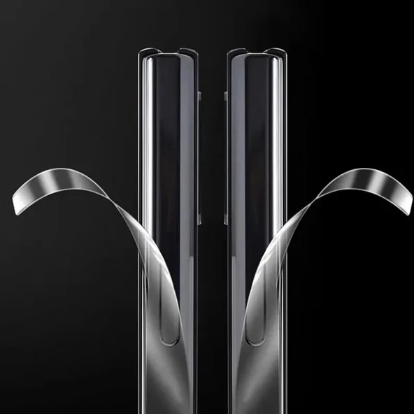 Samsung Galaxy Z Flip 6 Uyumlu Premium Çerçeve filmi  Şeffaf Ultra koruyucu Nano Jelatin - 3