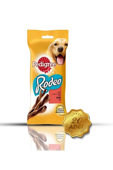 Pedigree Rodeo Biftekli Köpek Ödül Maması 70 gr X 20 Adet