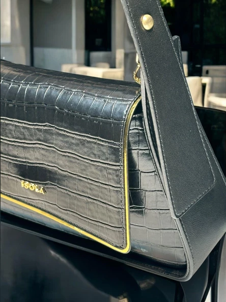 İSOLA El Ve Kol Çantası Olarak Tasarlanmış Suni Deri Bayan Omuz Çantası SL.73634496SYH - Resim 4