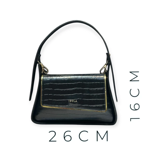 İSOLA El Ve Kol Çantası Olarak Tasarlanmış Suni Deri Bayan Omuz Çantası SL.73634496SYH - Resim 2