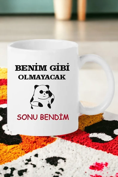 Hediyemi Benim Gibi Olmayacak Sonu Bendim Baskılı Porselen Kupa Bardağı Kupa Bardak