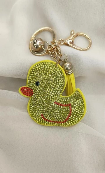 Anahtarlık Sevimli Civciv Taşlı Araba Çanta Cüzdan Süsü ürün görseli