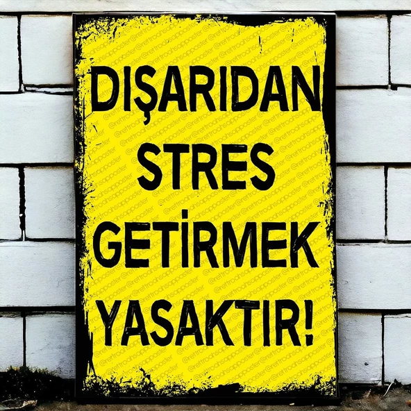 Hediyemi Dışarıdan stres getirmek yasaktır. Ahşap MDF