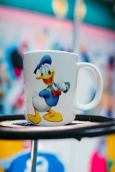 Hediyemi Donald Duck baskılı beyaz kupa bardak