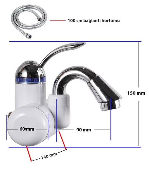 Taharet Sıcak Musluk THR-2B - 4