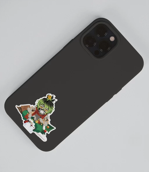 Demon Slayer-Yeni Yıl -Merry Christmas- Yılbaşı 2li çıkartma-etiket-süsleme-hediye-çıkartmaları - Resim 3