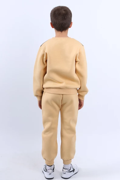 ERKEK ÇOCUK 3 İPLİK EŞOFMAN TAKIMI MNT BASKILI E18 - Resim 8