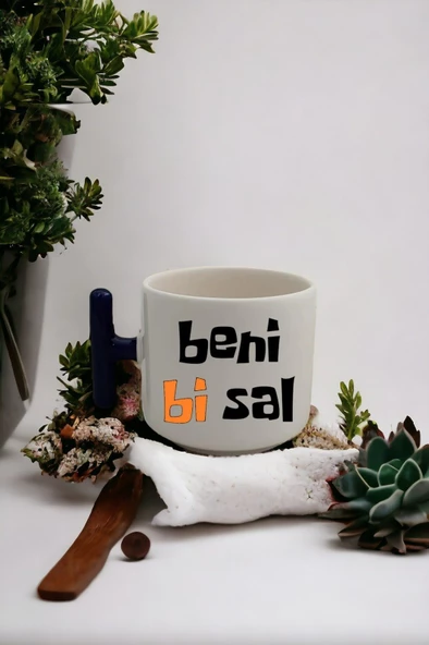 Hediyemi Beni Bi Sal Yazı Baskılı Latte & Espresso El Yapımı T Kulplu Kupa