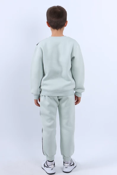 ERKEK ÇOCUK 3 İPLİK EŞOFMAN TAKIMI MNT BASKILI E18 - Resim 12